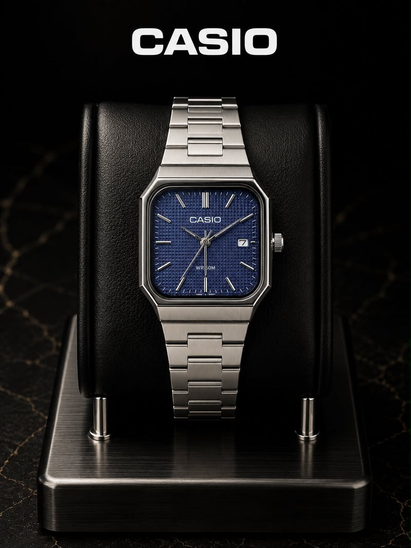 Casio MTP-B145 Minimalist Square Integrated Bracelet