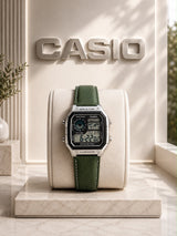 Casio AE-1200WH World Time Leather Edition Casio Royale